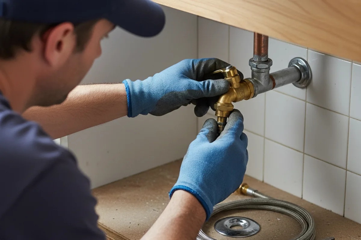 Shutoff valve and fitting work during Faucet and Fixture Repair in Oskaloosa